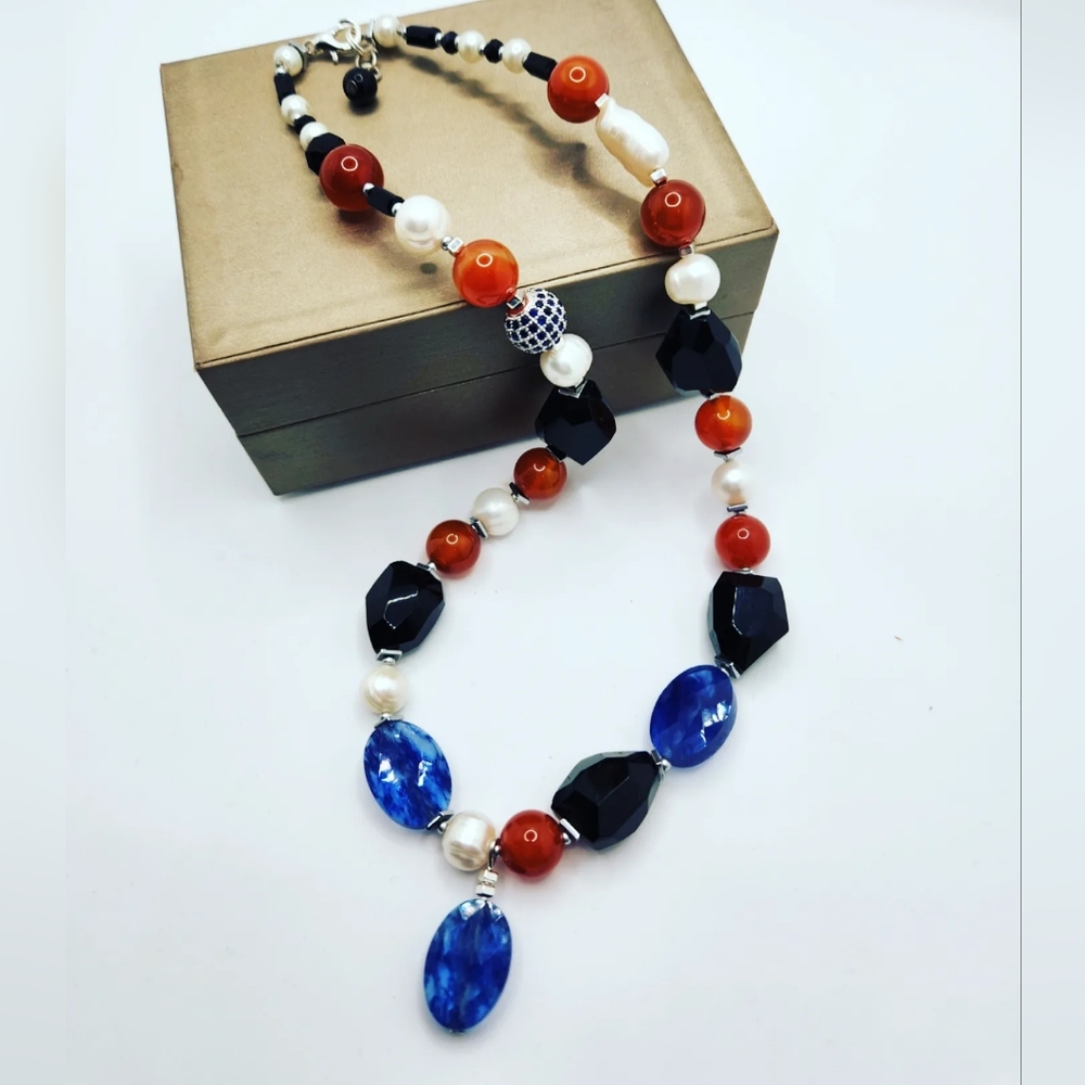 Mixed Natural Crystal handcrafted necklace